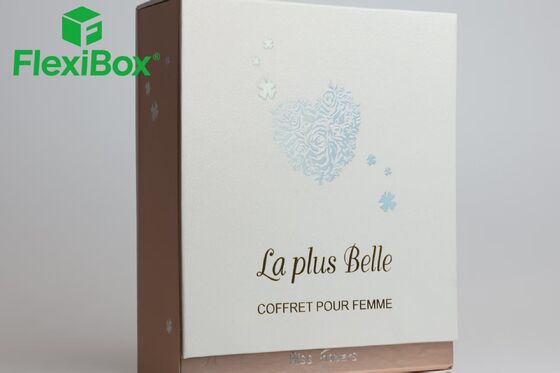 Luxury Perfume Gift Box with Customized Inner Cut-Out Structure, Metallic Texture, and High-Quality Rigid Paperboard