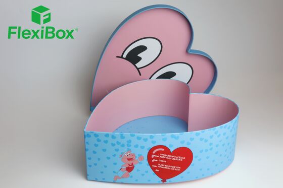 Custom Heart-Shaped Gift Box with Irregular Lid & Base Structure for Multi-Scenario Applications