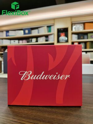Custom Rigid Folding Gift Box with Flat-Foldable Design, Thematic Illustration, and Customizable Inserts
