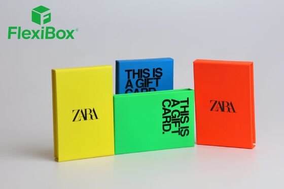 Foldable Two-Piece Gift Card Packaging Box with FSC-Certified Recyclable Paper and Vibrant Color Options for Retail Gift Card Box Displays