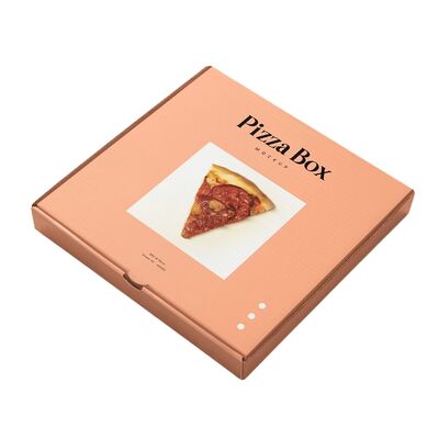 Flip Cover Food Packaging Box Corrugated Pizza Box With Customizable Printed Logo