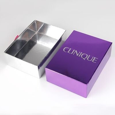 Customize Pull Out Gift Box Red With Small Batch And Hot Silver Logo