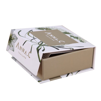 Luxury White Card Cosmetic Packaging Box Lightweight Flip Gift Box Fashionable