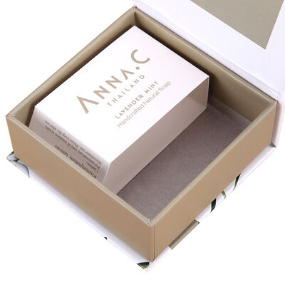 Luxury White Card Cosmetic Packaging Box Lightweight Flip Gift Box Fashionable