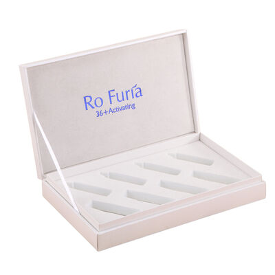 Customized Luxury Flip Top Gift Box Hot Stamping Logo Skincare With Sponge Lining