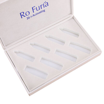 Customized Luxury Flip Top Gift Box Hot Stamping Logo Skincare With Sponge Lining