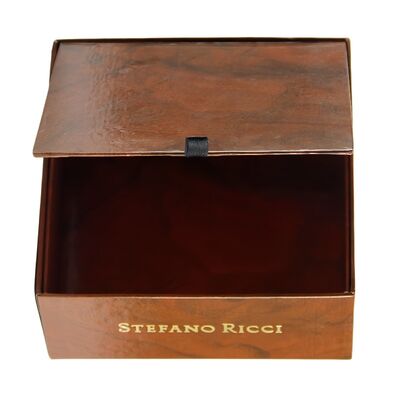 Luxury Electronic Product Packaging Wood Grain Flip Lid Gift Box With Hand Pulled Ribbon