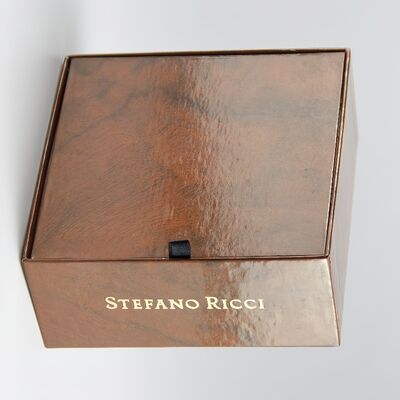Luxury Electronic Product Packaging Wood Grain Flip Lid Gift Box With Hand Pulled Ribbon