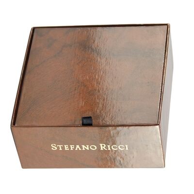 Luxury Electronic Product Packaging Wood Grain Flip Lid Gift Box With Hand Pulled Ribbon