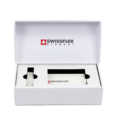 White Card Watch Gift Box Hot Stamping Logo Waterproof With EVA Inside