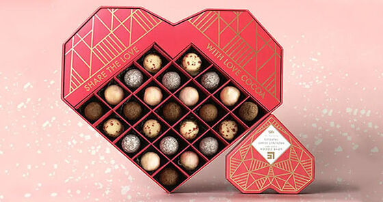 Premium Heart Shaped Food Packaging Box Customized Luxury Chocolate Gift Box