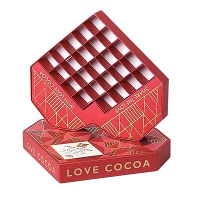 Premium Heart Shaped Food Packaging Box Customized Luxury Chocolate Gift Box