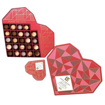 Premium Heart Shaped Food Packaging Box Customized Luxury Chocolate Gift Box