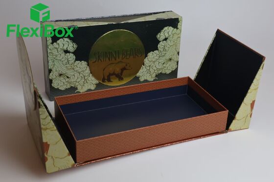 Customized Luxury Magnetic Gift Box with Oriental Cultural Elements and High-Quality Rigid Paperboard