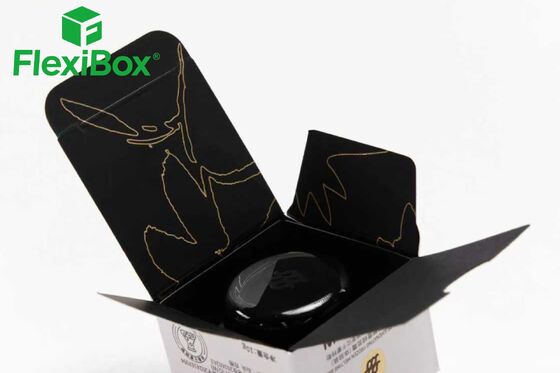 Black Gold Pattern Luxury Magnetic Gift Box with Customizable Inserts for Premium Packaging