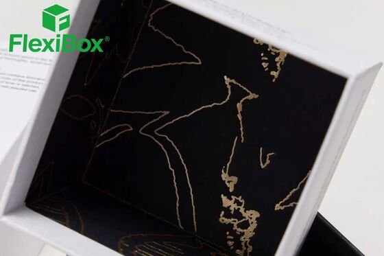 Black Gold Pattern Luxury Magnetic Gift Box with Customizable Inserts for Premium Packaging