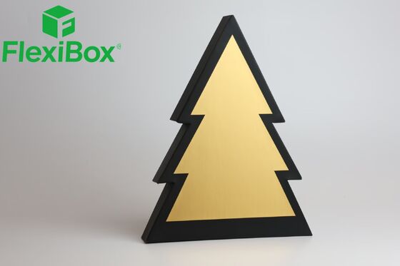 Christmas Tree Shape Xmas Tree Box with Interlocking Top-and-Bottom Structure and Customizable Surface Finish