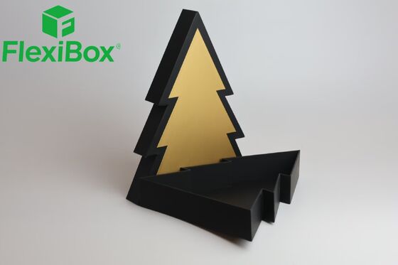 Christmas Tree Shape Xmas Tree Box with Interlocking Top-and-Bottom Structure and Customizable Surface Finish