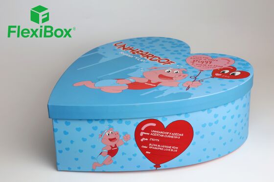 Custom Heart-Shaped Gift Box with Irregular Lid & Base Structure for Multi-Scenario Applications