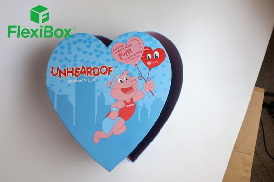 Custom Heart-Shaped Gift Box with Irregular Lid & Base Structure for Multi-Scenario Applications