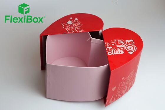 Customized Heart-Shaped Double-Door Special-Shape Gift Box with Full-Color Printing and Hard Box Structure