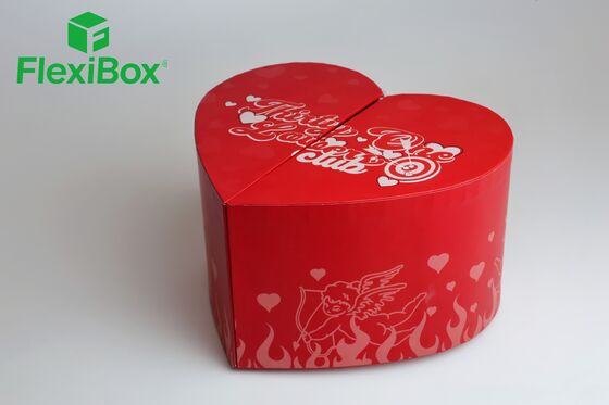 Customized Heart-Shaped Double-Door Special-Shape Gift Box with Full-Color Printing and Hard Box Structure