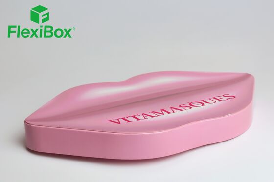 Unique Lip-Shaped Rigid Cosmetic Gift Box with Customized Interior Trays and Complete OEM/ODM Customization Services