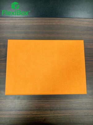 Orange Lychee Texture Foldable Gift Box with Magnetic Closure for Flat-Pack Shipping
