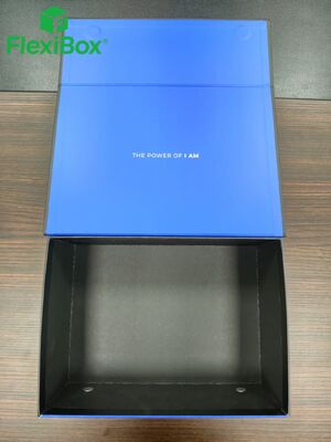 Black Matte Finish Magnetic Gift Box with Concealed Magnets and Customizable Inserts for Men's Skincare