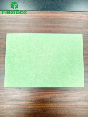 Olive-green Tree-bark Texture Book-style Rigid Box with Flip-top Hinged Design and Customizable Blank Surface
