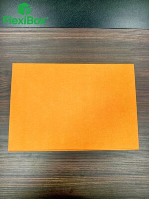Custom Orange Rectangular Flip-Top Rigid Box with Premium Texture for Luxury Gift Packaging