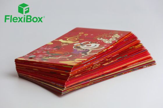 Custom Red Packet with High-Grammage Cardstock Hot Stamping and Full-Color Printing for Chinese New Year