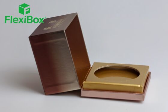 Flip-Top Food Box with Round Inner Tray and Hinged-Lid Rigid Box for Tea Cakes and Chocolates