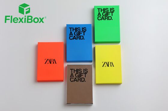 Foldable Two-Piece Gift Card Packaging Box with FSC-Certified Recyclable Paper and Vibrant Color Options for Retail Gift Card Box Displays