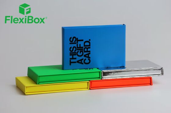 Foldable Two-Piece Gift Card Packaging Box with FSC-Certified Recyclable Paper and Vibrant Color Options for Retail Gift Card Box Displays