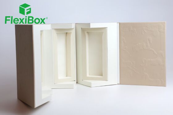 Foldable Multi-Slot Paper Gift Box with Embossed Horse Pattern and Multi-Compartment Separation Rigid Gift Box