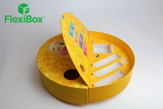 Emoji-Themed Bright Yellow Special-Shaped Emoji Gift Box and Special-Shaped Gift Box with Counter Display Stand