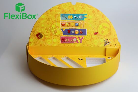 Emoji-Themed Bright Yellow Special-Shaped Emoji Gift Box and Special-Shaped Gift Box with Counter Display Stand