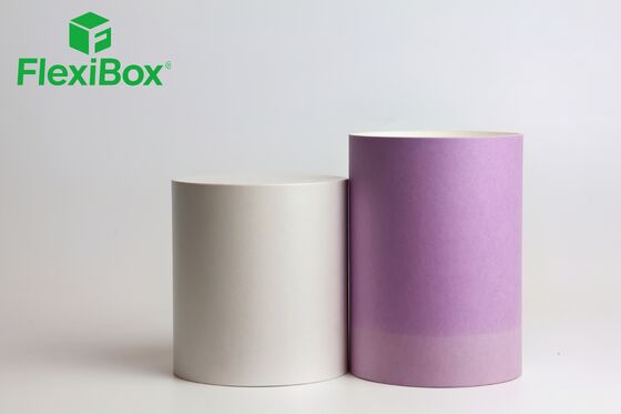 White Cylindrical Rigid Paper Tube with Custom Insert for Pharmaceutical Packaging and Healthcare Product Containers