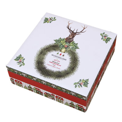 Kotak hadiah Natal yang disesuaikan dengan desain yang elegan untuk perhiasan atau jam tangan