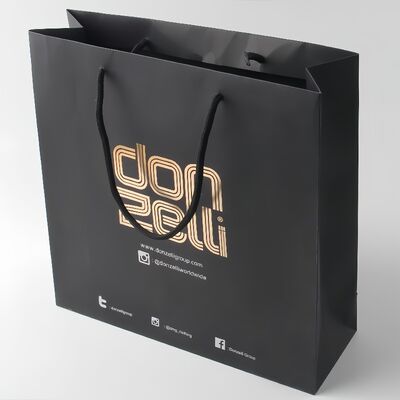 Boîte cadeau en papier personnalisable estampage à chaud sac cadeau d'emballage en papier léger