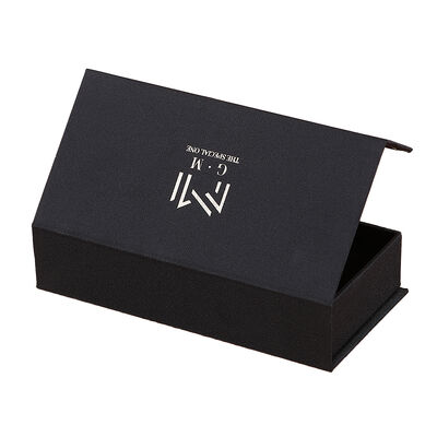 Kartu Hitam Kertas Kado Kotak Hot Silver Logo Magnetic Box Buku Nyaman