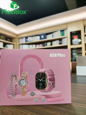 Clamshell Design Gift Box with Custom EVA Insert and Full-Color Printing for Smartwatch and Jewelry Sets